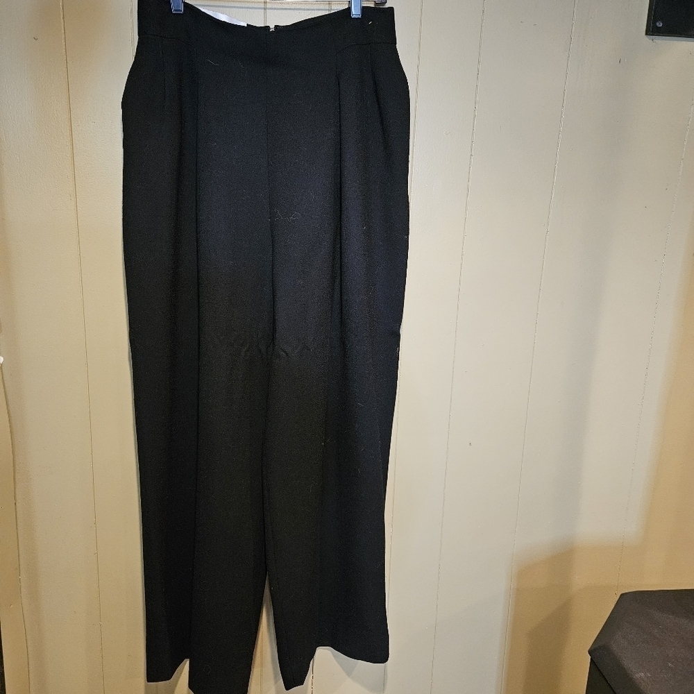 Alex de Bolzan Women's Tailored Wool Pants, Wide Leg, Special Occasions, Size 16